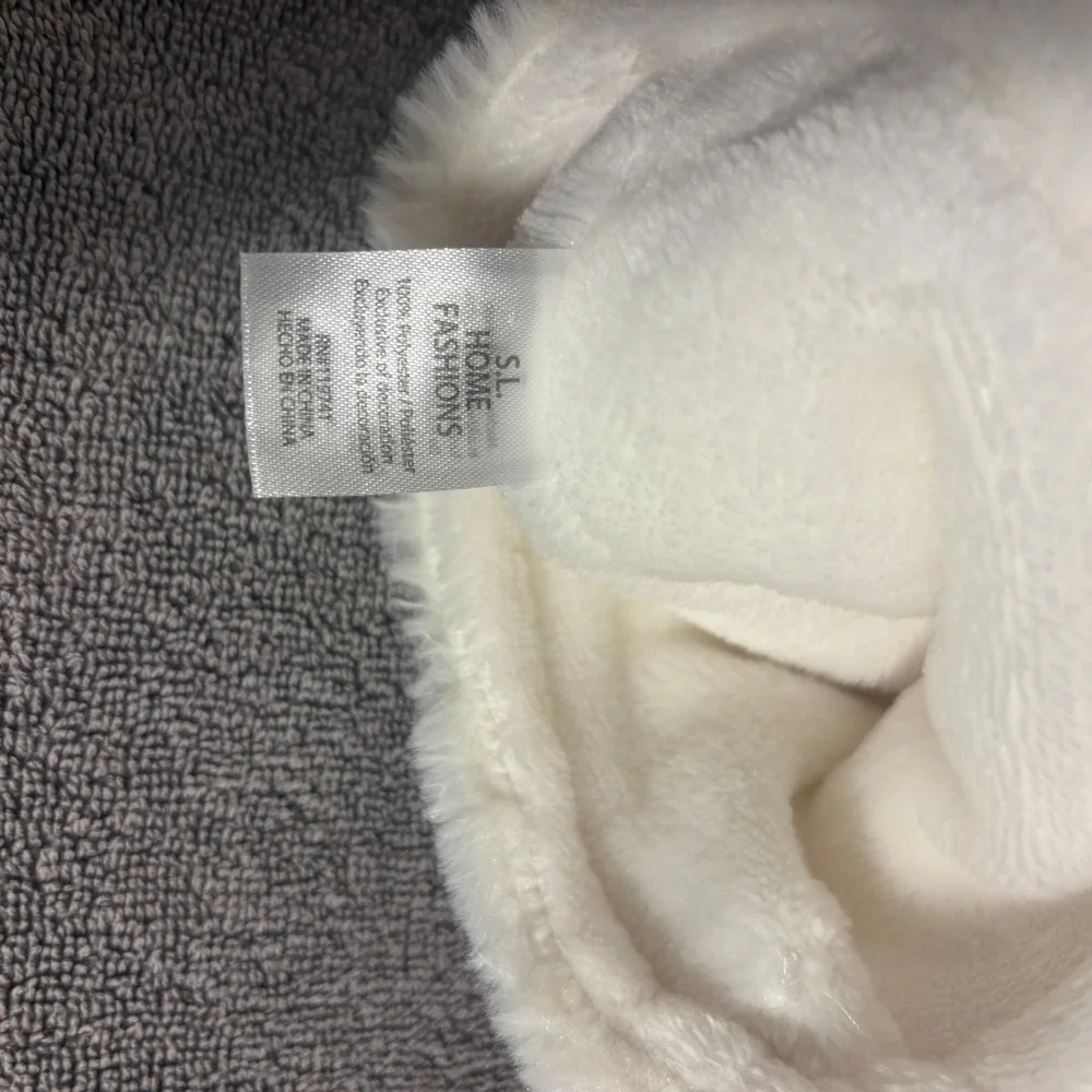 SL Home Fashions Faux Fur Bear Ear Beanie Cream White Fuzzy Winter Hat Kids